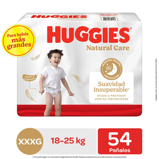 Pañal Huggies Natural Care BigPack Talla XXXL 54 unid